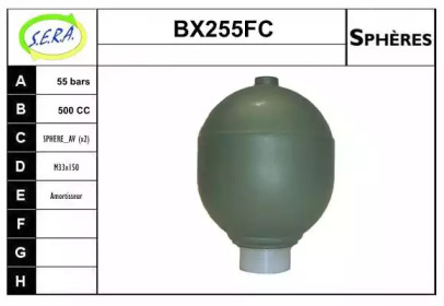 Гидроаккумулятор, подвеска / амортизация SERA BX255FC