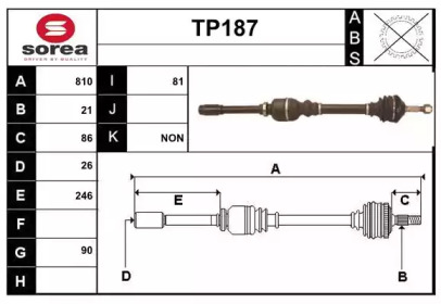 Вал SERA TP187