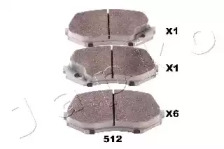 Комплект тормозных колодок JAPKO 50512