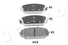 Комплект тормозных колодок JAPKO 50H19