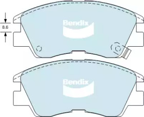 Комплект тормозных колодок, дисковый тормоз BENDIX-AU DB1113 -4WD