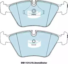 Комплект тормозных колодок, дисковый тормоз BENDIX-AU DB1131 EURO+