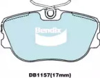 Комплект тормозных колодок, дисковый тормоз BENDIX-AU DB1157 GCT