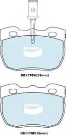 Комплект тормозных колодок, дисковый тормоз BENDIX-AU DB1176W -4WD