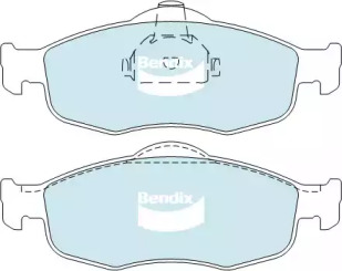 Комплект тормозных колодок, дисковый тормоз BENDIX-AU DB1299 GCT