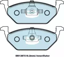 Комплект тормозных колодок, дисковый тормоз BENDIX-AU DB1387 EURO+