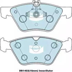 Комплект тормозных колодок, дисковый тормоз BENDIX-AU DB1403 EURO+