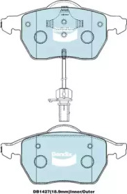 Комплект тормозных колодок, дисковый тормоз BENDIX-AU DB1427 EURO+