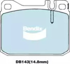 Комплект тормозных колодок, дисковый тормоз BENDIX-AU DB143 GCT