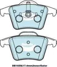 Комплект тормозных колодок, дисковый тормоз BENDIX-AU DB1659 -4WD