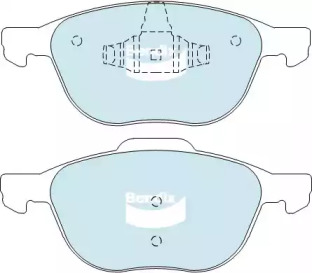 Комплект тормозных колодок, дисковый тормоз BENDIX-AU DB1679 GCT