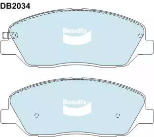 Комплект тормозных колодок, дисковый тормоз BENDIX-AU DB2034 -4WD