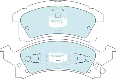 Комплект тормозных колодок, дисковый тормоз BENDIX-AU DB2191 GCT