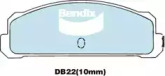 Комплект тормозных колодок, дисковый тормоз BENDIX-AU DB22 GCT