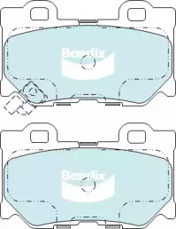 Комплект тормозных колодок BENDIX-AU DB2401-GCT