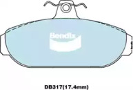 Комплект тормозных колодок, дисковый тормоз BENDIX-AU DB317 GCT