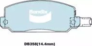 Комплект тормозных колодок, дисковый тормоз BENDIX-AU DB358 GCT