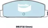 Комплект тормозных колодок, дисковый тормоз BENDIX-AU DB372 GCT