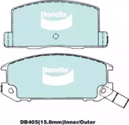 Комплект тормозных колодок, дисковый тормоз BENDIX-AU DB405 GCT