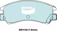 Комплект тормозных колодок, дисковый тормоз BENDIX-AU DB418 GCT