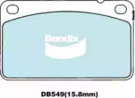 Комплект тормозных колодок, дисковый тормоз BENDIX-AU DB549 BR