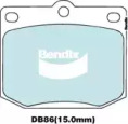 Комплект тормозных колодок, дисковый тормоз BENDIX-AU DB86 GCT