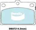 Комплект тормозных колодок, дисковый тормоз BENDIX-AU DB87 GCT