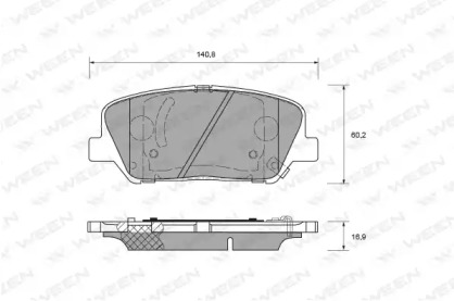 Комплект тормозных колодок WEEN 151-0003