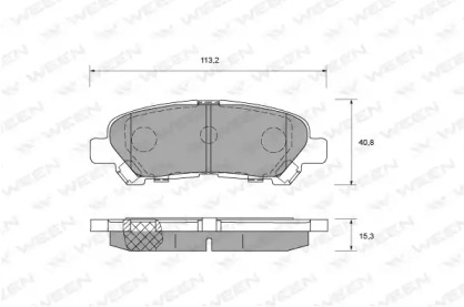 Комплект тормозных колодок WEEN 151-0011