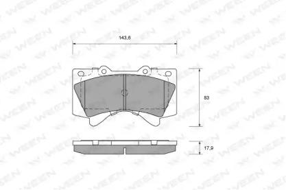 Комплект тормозных колодок WEEN 151-0020