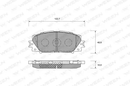 Комплект тормозных колодок WEEN 151-0021