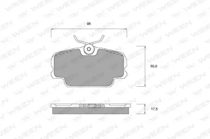 Комплект тормозных колодок WEEN 151-1004