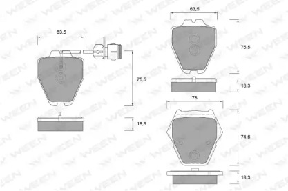 Комплект тормозных колодок WEEN 151-1025