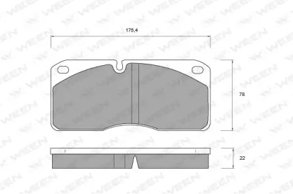 Комплект тормозных колодок WEEN 151-1044
