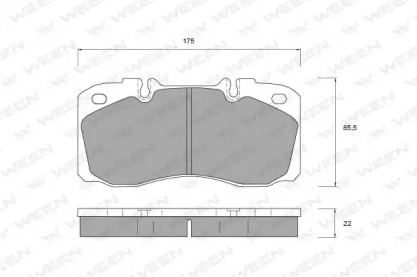 Комплект тормозных колодок WEEN 151-1055