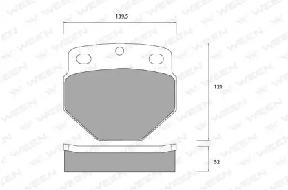 Комплект тормозных колодок WEEN 151-1076