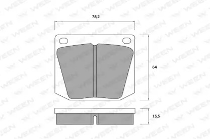 Комплект тормозных колодок WEEN 151-1081