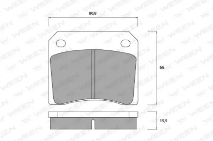 Комплект тормозных колодок WEEN 151-1085