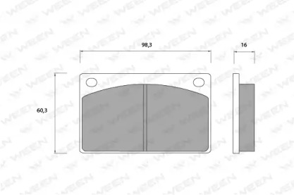 Комплект тормозных колодок WEEN 151-1088