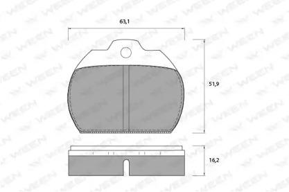 Комплект тормозных колодок WEEN 151-1090