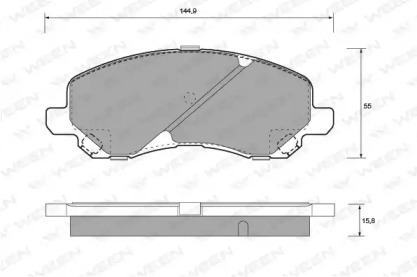 Комплект тормозных колодок WEEN 151-1114