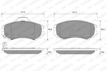 Комплект тормозных колодок WEEN 151-1118