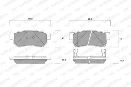 Комплект тормозных колодок WEEN 151-1132
