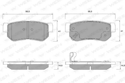 Комплект тормозных колодок WEEN 151-1133