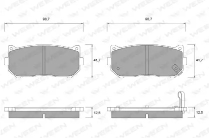 Комплект тормозных колодок WEEN 151-1137