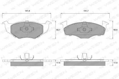 Комплект тормозных колодок WEEN 151-1143