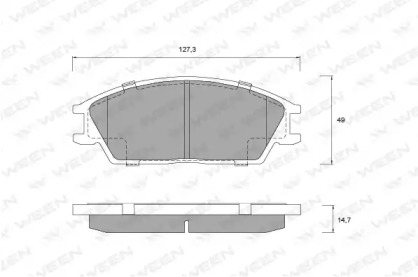 Комплект тормозных колодок WEEN 151-1167