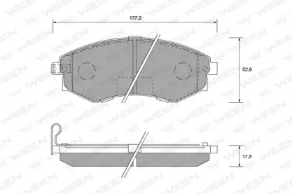 Комплект тормозных колодок WEEN 151-1171