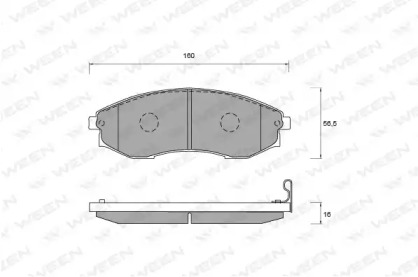 Комплект тормозных колодок WEEN 151-1177