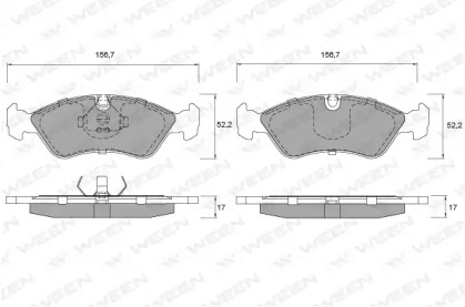 Комплект тормозных колодок WEEN 151-1181